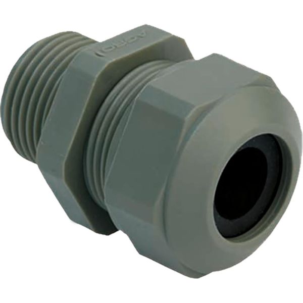 Cable gland Progress synth. GFK M32x1.5 Greengrey RAL 7009 cable Ø17-25.5mm image 1