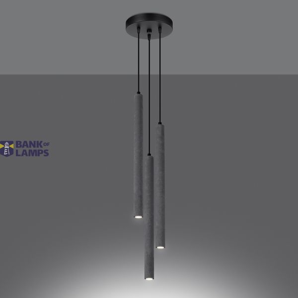 HANGING LAMP PASTELO 3P CONCRETE G9 3X8W IP20 image 6