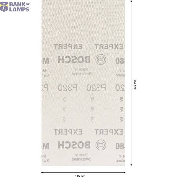 EXPERT M480 Sanding Net for Orbital Sanders 115 x 230 mm, G 320, 10-pc image 2