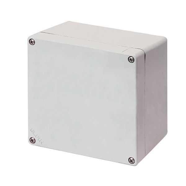 Aluminium push-button enclosure M4 152x152x100, undrilled, without cable entry image 1