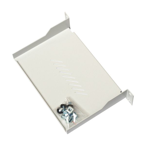 10" Shelf Fix, D=150mm, Low Profile, RAL7035 image 1
