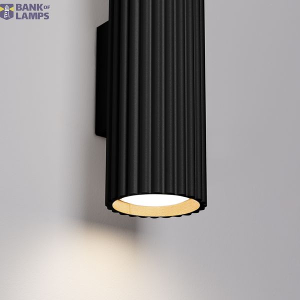 BLACK VERTICAL UP-DOWN CARBON WALL LAMP FOR ELEGANT ROOMS image 9