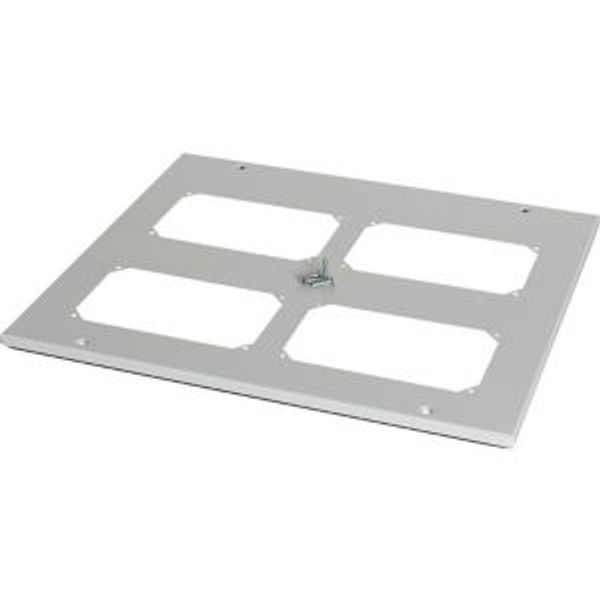 XLST5F656 Bottom-/top plate for F3A flanges, for WxD = 650 x 600mm, IP55, grey image 2