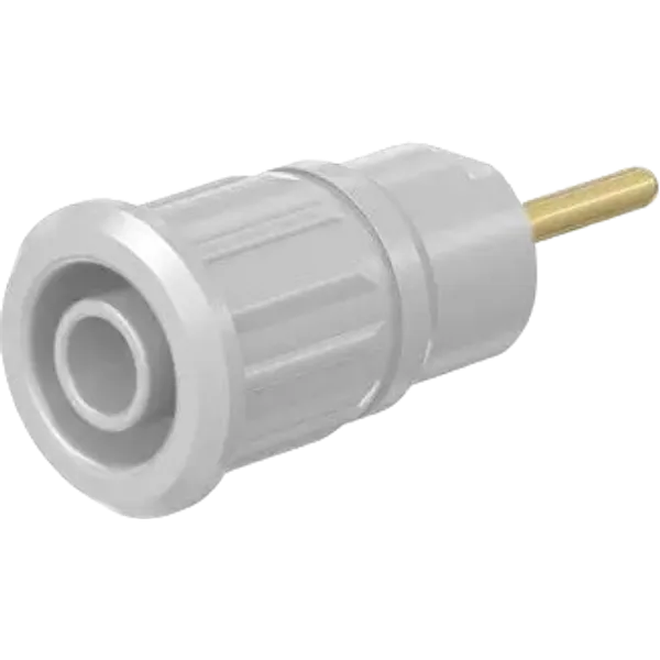 4 mm socket, round plug connection, mounting Ø 12.2 mm, CAT III, CAT IV, white, 23.3130-29 image 1
