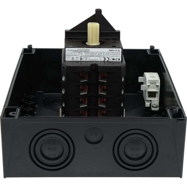 T5-4-15682/I5/SVB-SW Main switch, T5, 100 A, surface mounting, 4 contact unit(s), 6 pole, 1 N/O, 1 N/C, STOP function, With black rotary handle and locking ring, Lockable image 37
