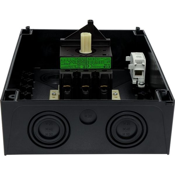 P3-100/I5/SVB-SW Main switch, P3, 100 A, surface mounting, 3 pole, STOP function, With black rotary handle and locking ring, Lockable in the 0 (Off) position image 7