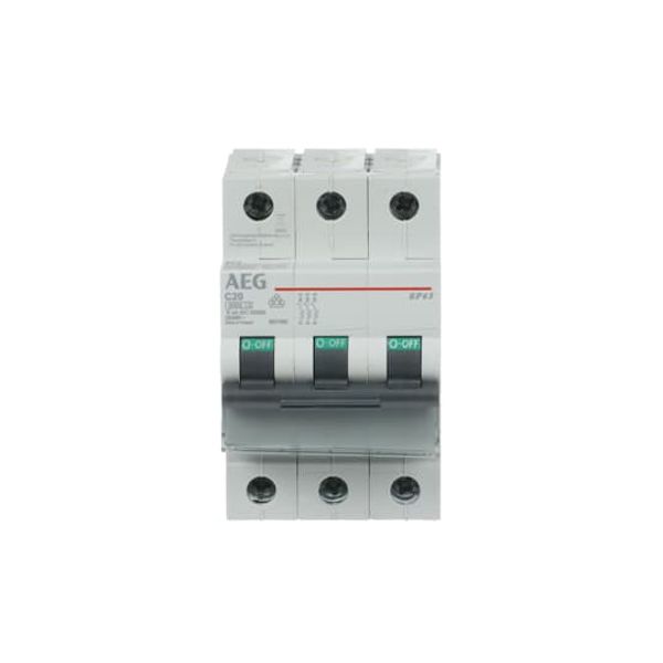EP63 C20 Miniature Circuit Breaker - 3P - C - 20 A image 10