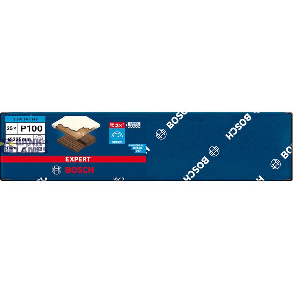 EXPERT C47 Sandpaper with 19 holes for Drywall Sanders 225 mm, G 1 25-pc image 1