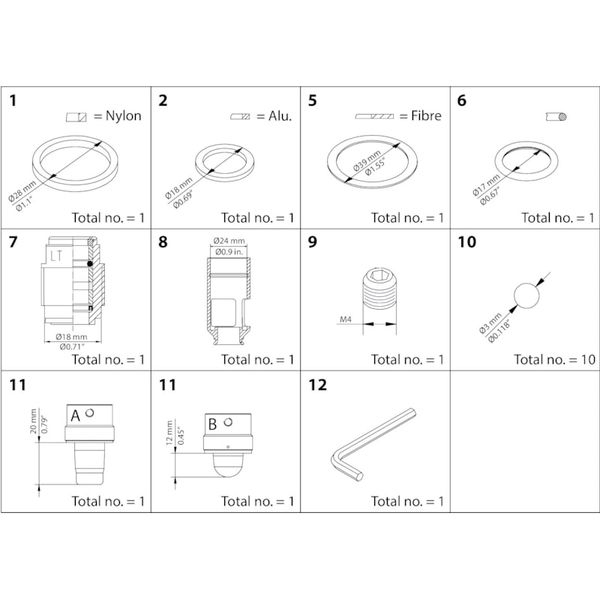REG Overhaul kit DN 15-20 cone A and B image 1