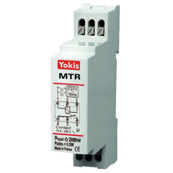 2000W toggle relay, DIN rail mount image 1