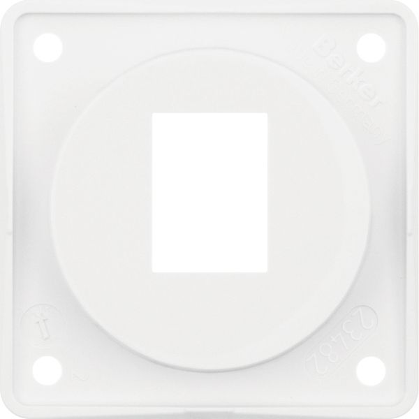 Integro Insert-Supporting Plate for Amp Module Jacks, 1-Gang, Polar Wh image 1