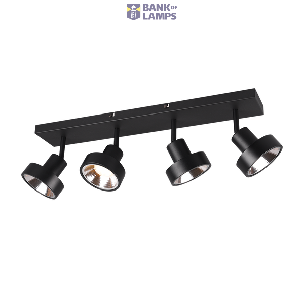 Leon spotlight 4-pc GU10 matt black image 1
