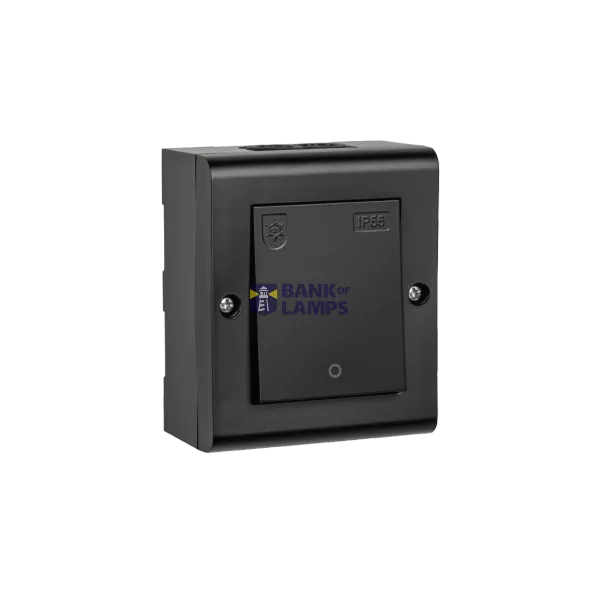 SWITCH SURFACE MOUNTED IP55 BLACK 6-PACK image 1