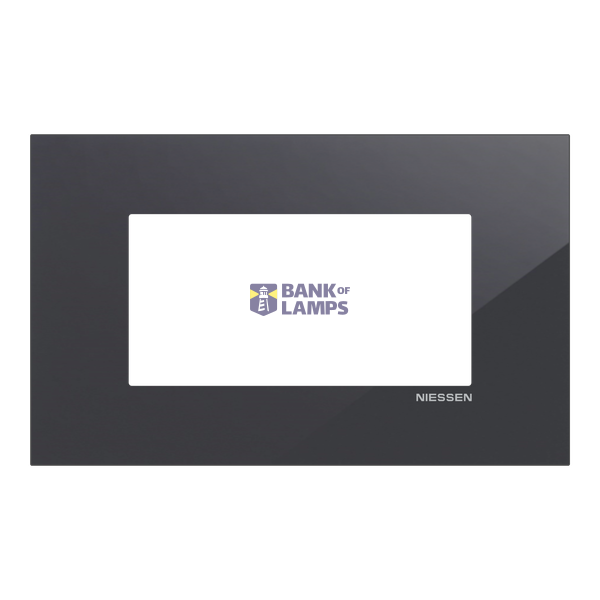 Frame - 1-gang / 4-modules - Niessen logo - Tacteo Black image 1