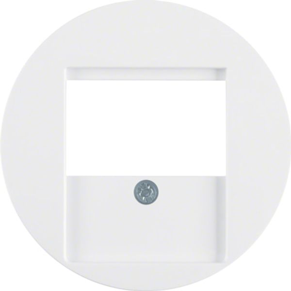 Data socket mask with label holder, R.1/R.3 polar white, glossy image 1