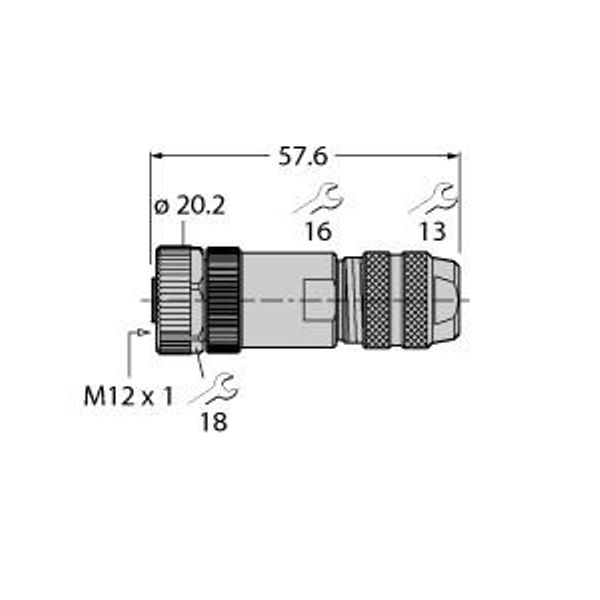 Field-Wireable Connector Female Connector M12 × 1, Straight   CMB8181-0 image 1