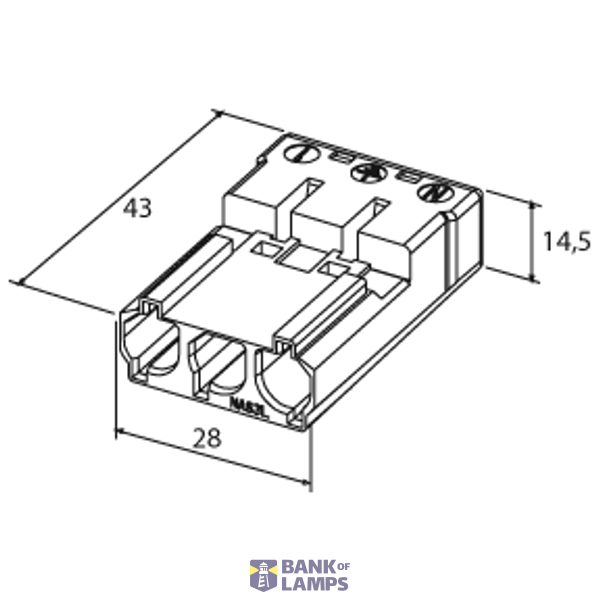Screwless coupler 3-p plug, narrow, white image 4