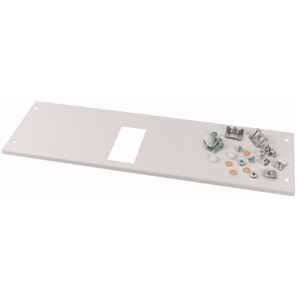 XMN130604C Front cover, +mounting kit, for NZM1, horizontal, 3/4p, HxW=150x425mm, grey image 1