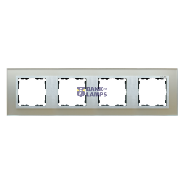 Quadruple frame, glass, Silver / Aluminum image 1