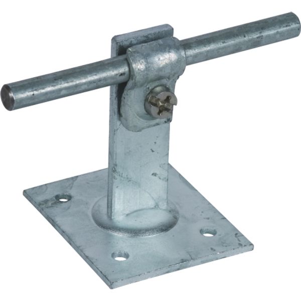 Roof conductor holder DEHNQUICK St/tZn f. Rd 6-10mm w. fixing plate 50 image 1