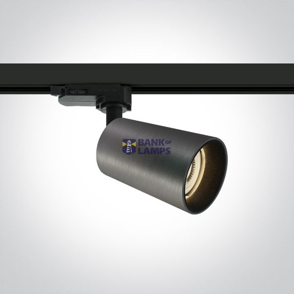 METAL GREY 10W GU10 TRACK SPOT 100-240V DARK LIGHT image 1