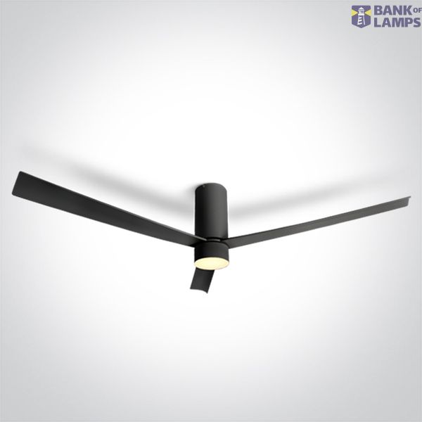 BLACK ABS CEILING FAN 29W LED 15W CCTV IP20 230V image 1