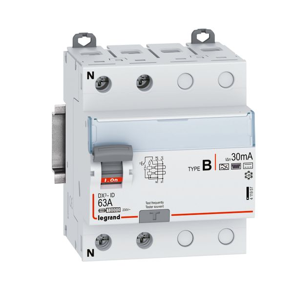 DX3 Circuit Breaker 2P 63A 30MA B image 1