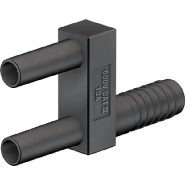 Jumper, pitch 12 mm, 600 V, 10 A, nickel-plated, black, 65.9866-21 image 1