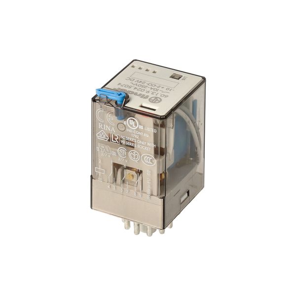 Rel. 3CO 10A/24VDC/Agni+Au/Test button/Mech.ind/LED/diode (60.13.9.024.5074) image 5