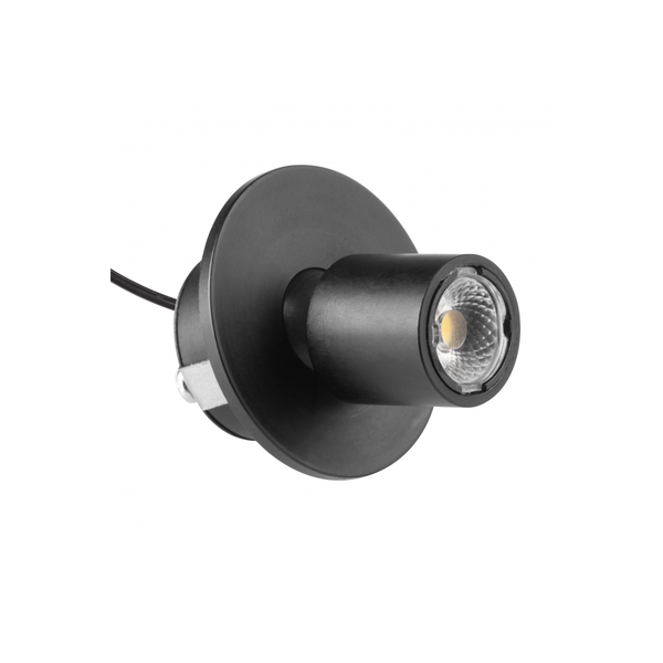 LED luminaire POINT MINI, DC12V, 0.5 W, 40 lm, 4000K, cable mini AMP 2 m, black image 1