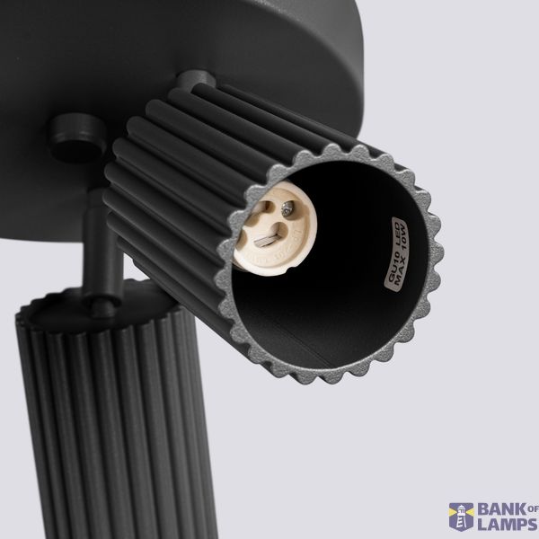 STYLISH BLACK CARBON CEILING LAMP ADJUSTABLE SPOTLIGHTS ON A 3XGU10 ROSEC image 8