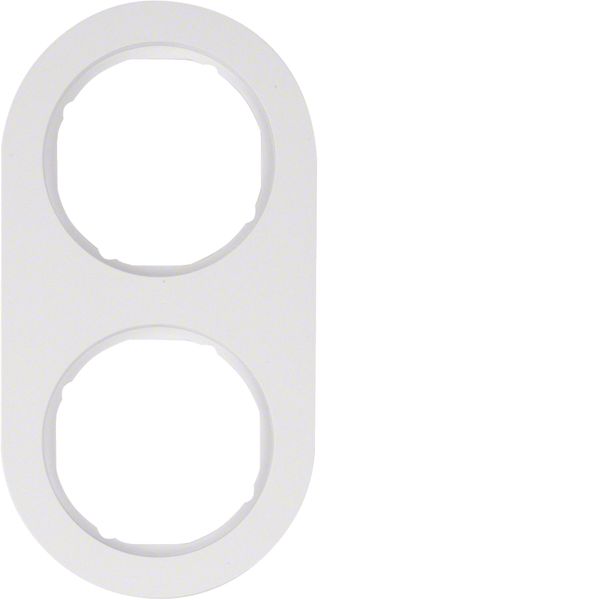 Frame 2gang, R.classic, p. white glossy image 1