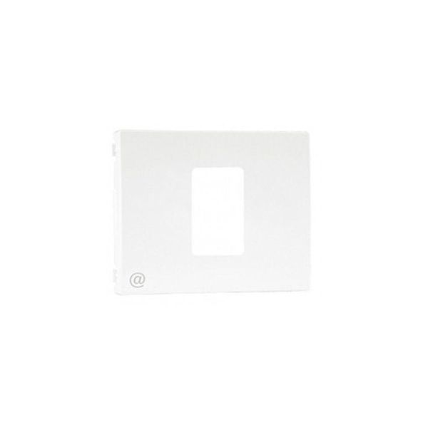 COV PLAT F/SINGLE RJ45 COMP SOCKETS ANTHRAC image 1