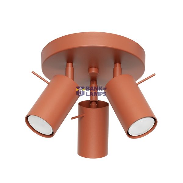 RING CEILING LAMP 3P RED OCHRE 3XGU10 image 2