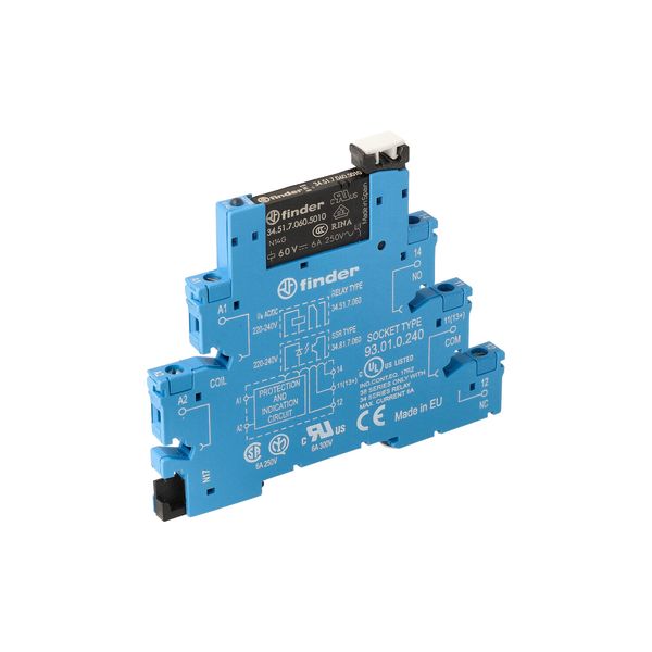 Rel. interface EMR screw 6,2mm.1CO 6A/230...240VUC, AgNi+Au (38.51.0.240.5060) image 5
