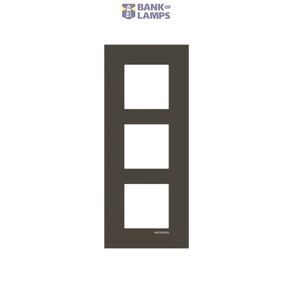 Frame 3-gang / 2+2+2-modules - Niessen logo - S - Anthracite image 1