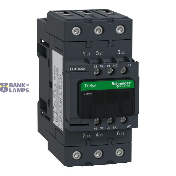 CONTACTOR EVERLINK 65A 30KW 480 VAC image 1