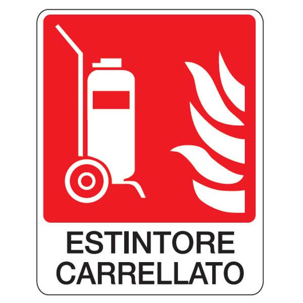 Fire sign - Al - Dimensions: 250x310 mm image 1