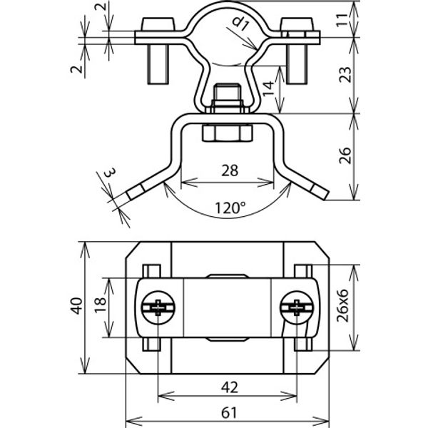 Conductor holder f. HVI Conductor StSt D 20-23mm without tensioning st image 2