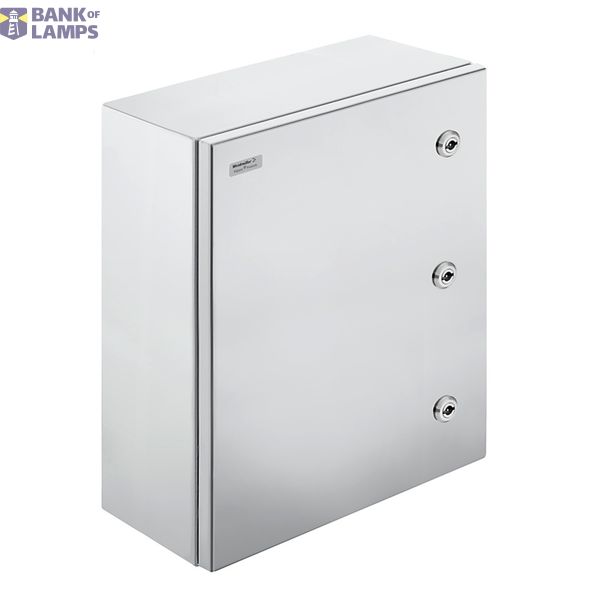 Metal housing, Width: 400 mm, Height: 600 mm, Depth: 200 mm, Brushed,  image 1