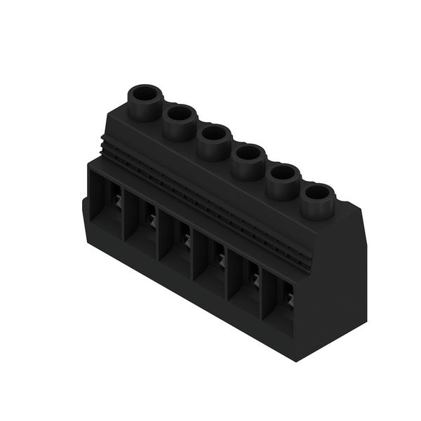Printed circuit board terminals, 15.00 mm, Number of poles: 6, 90°, Solder pin length (l): 4.5 mm, tinned, Pebble grey, Clamping yoke connection, Clamping range, max. : 50 mm², Box image 4