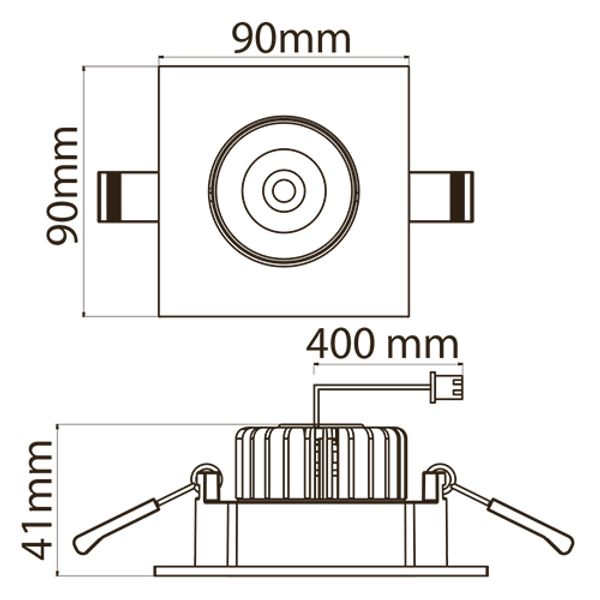 Downlight ALS90NS 4W/840 LED WH image 2