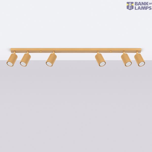 MOVABLE SPOTLIGHTS ON A GOLD CEILING STRIP FOR DINING ROOM, CARBON SERIES image 2