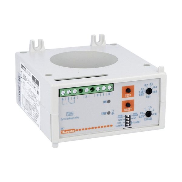 Earth leakage relay with 1 operatin threshold, compact panel mount. CT incorporated, 24-48VAC/DC image 1