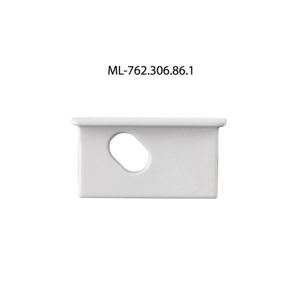 End cap for VK with hole, silver color, 1 pc image 1