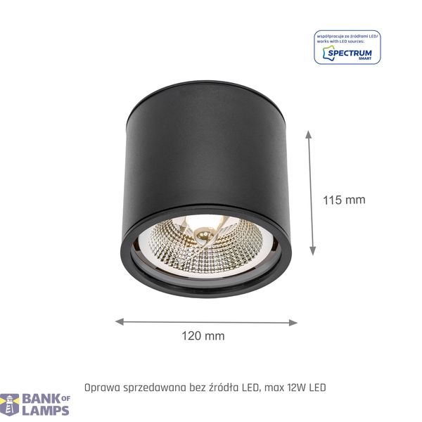CHLOE AR111 GU10 Metalica IP20 round silver chrome image 5