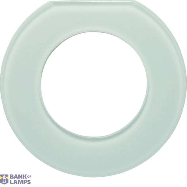 Cover frame 1-v end piece, Series Glass, polar white image 1