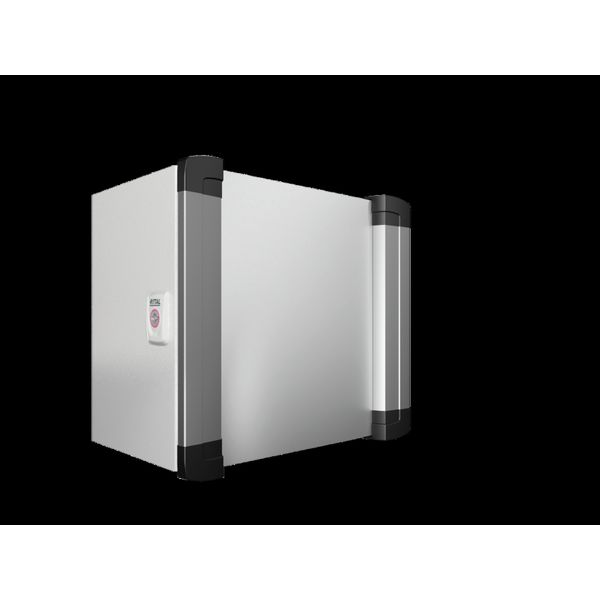 AX Command panel with handle strips, WHD: 300x300x210 mm, sheet steel image 2