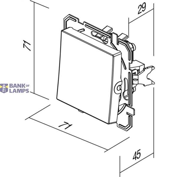 PUSH BUTTON 1WAY 10A 250V~ AT XO 4415019 image 3