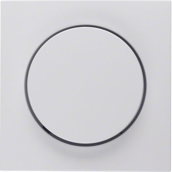 Cen. plate f.rot. dimmer/ potentiometer, setting knob,S.1/B.3/B.7,p.wh image 2